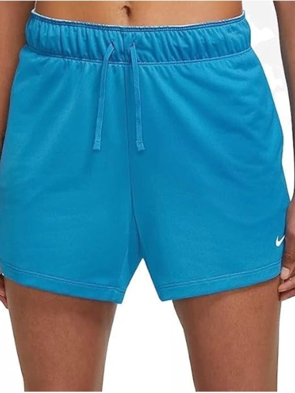 nike blue attack training elastic waistband shorts